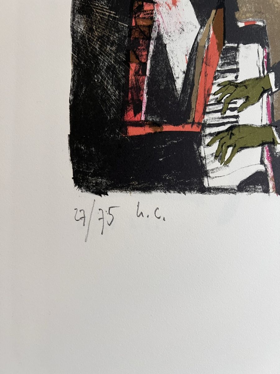 Grafica & Litografie: Hugo Wetli Original- Lithographie "Konzert" 1970 – Usato da Adliswil venduto da buch_und_kunst 2