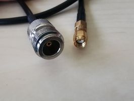 RG58 Antennenkabel 1m, RP-SMA Stecker zu N-Type Buchse