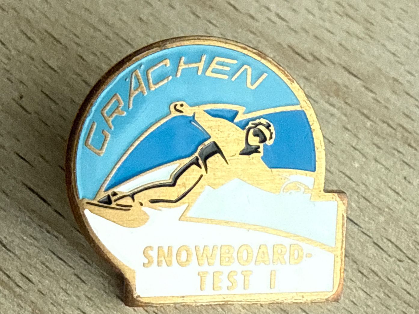Placchette & Badge: Pin Grächen Snowboard-Test 1 – Usato da Glattbrugg venduto da Schweigmatt