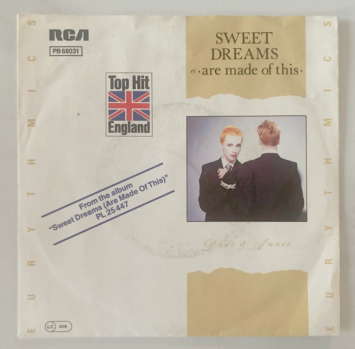 Vinyles: EURYTHMICS - SWEET DREAMS – D'occasion à Bottens par hotter-than-hell