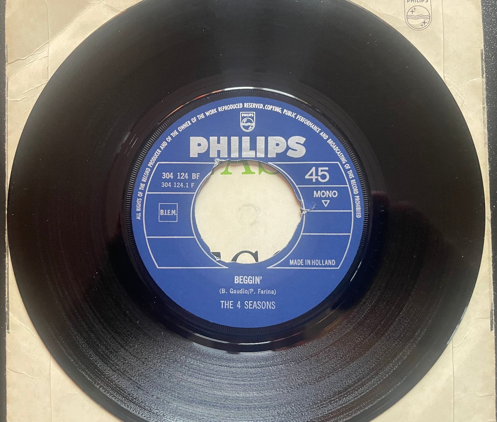 Dischi in vinile: 7", The 4 Seasons, Beggin' / Dody, NL – Usato da Kleinlützel venduto da Vinylspezi 3