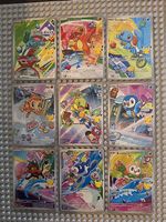Pokémon 30 ans.  Premiers partenaires - 9 illustrations -