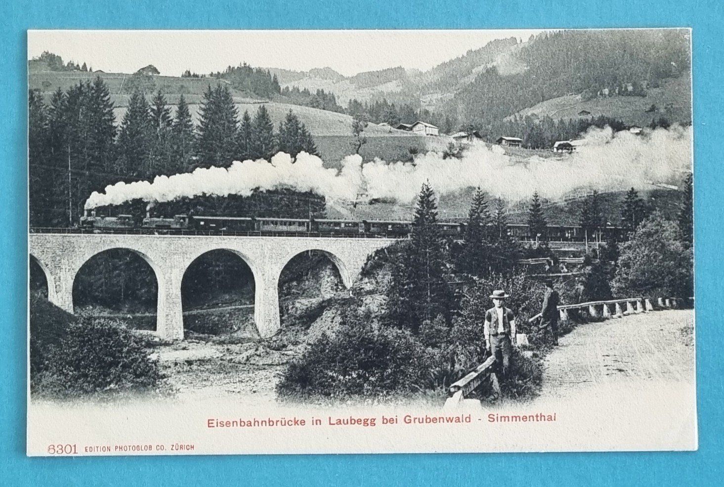 Ansichtskarten: Laubegg - Grubenwald - Simmenthal - Eisenbahnbrücke – Gebraucht aus Rothrist von RROENK