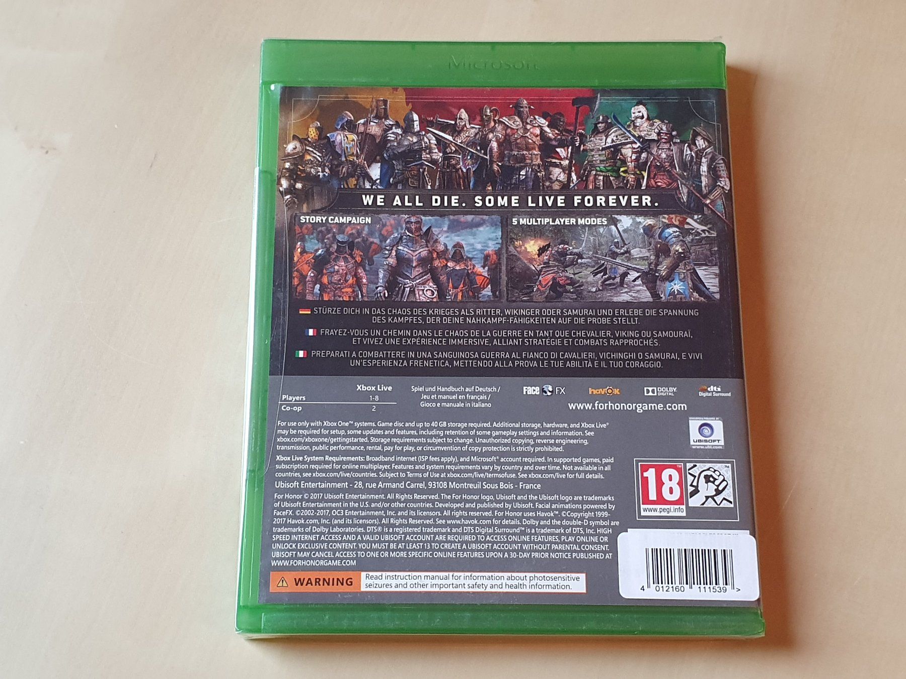 Microsoft Spiele: For Honor neu und ovp – Neu und originalverpackt aus Stansstad von collectorsshop 1