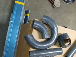 Rohrbogen Regenrinne Ablaufrohr 100mm 72° Prefa
