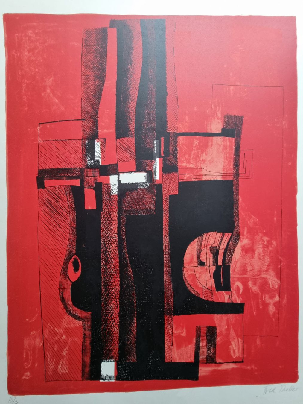 Grafica & Litografie: FRED TROLLER LITHOGRAPHIE SIGNIERT NUMMERIERT – Usato da Gersau venduto da grafik-kunst 1