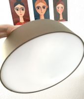 🟢  Stoff-Deckenlampe  / Plafonnier lampe en tissu