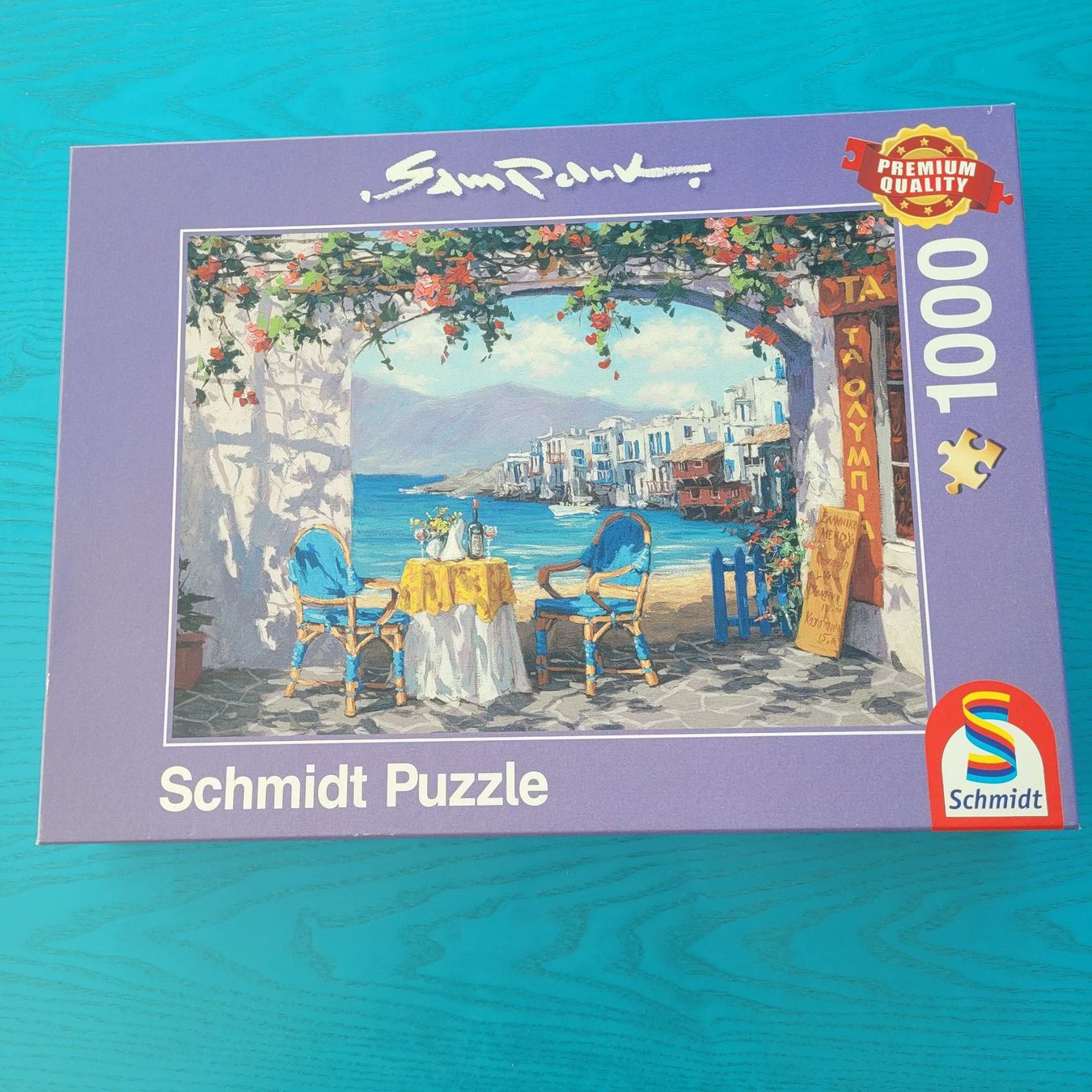 Puzzle: Rendezvous auf Mykonos- Premium Quality 1000 Teile  Schmidt – Nuovo (secondo la descrizione) da SCHÜBELBACH venduto da CoKaHa