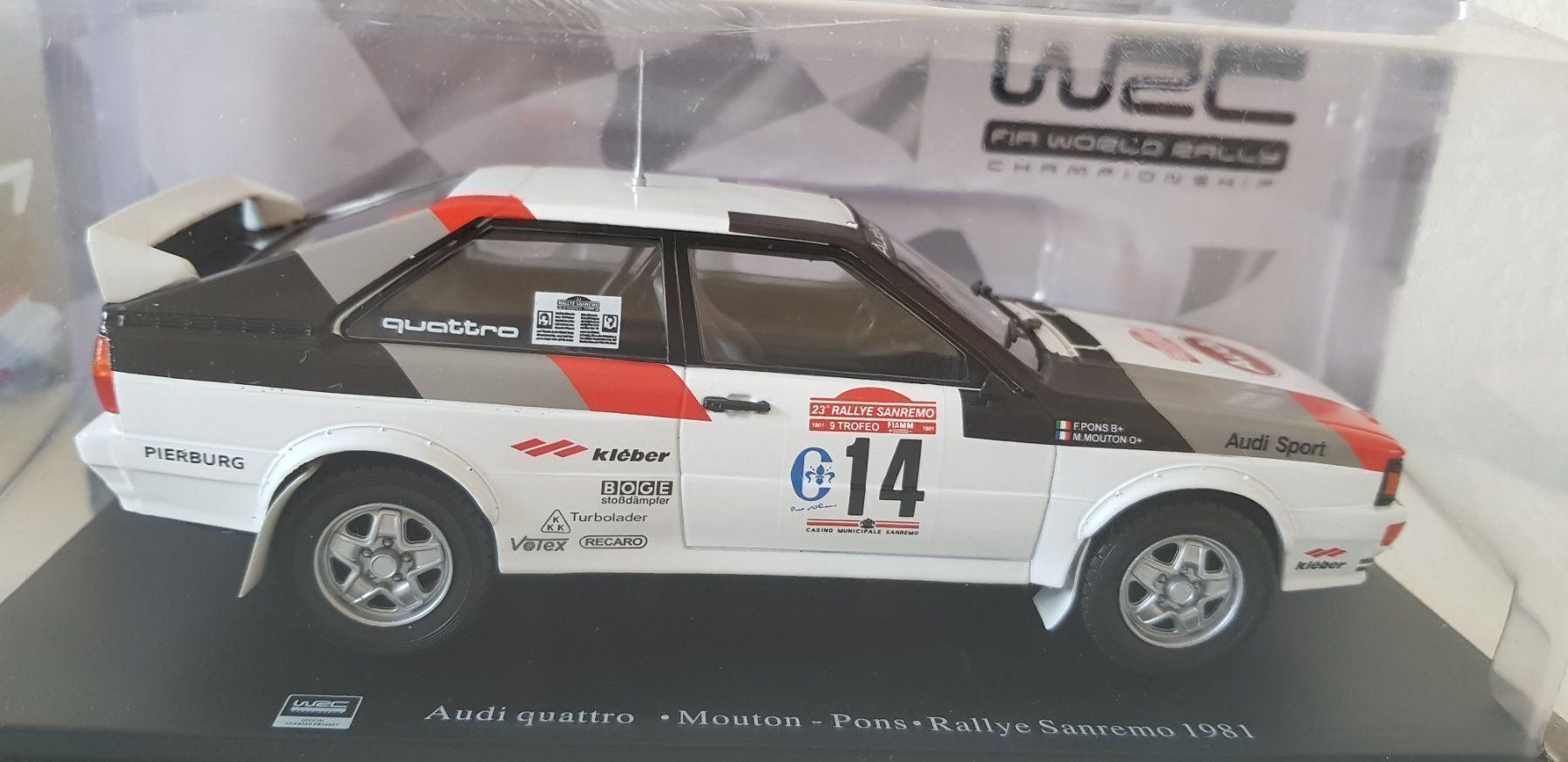 Modellini d'auto: Audi Quattro Rally  1981 Hachette  1/24 – Nuovo e nell'imballaggio originale da Fribourg venduto da 911cc 5