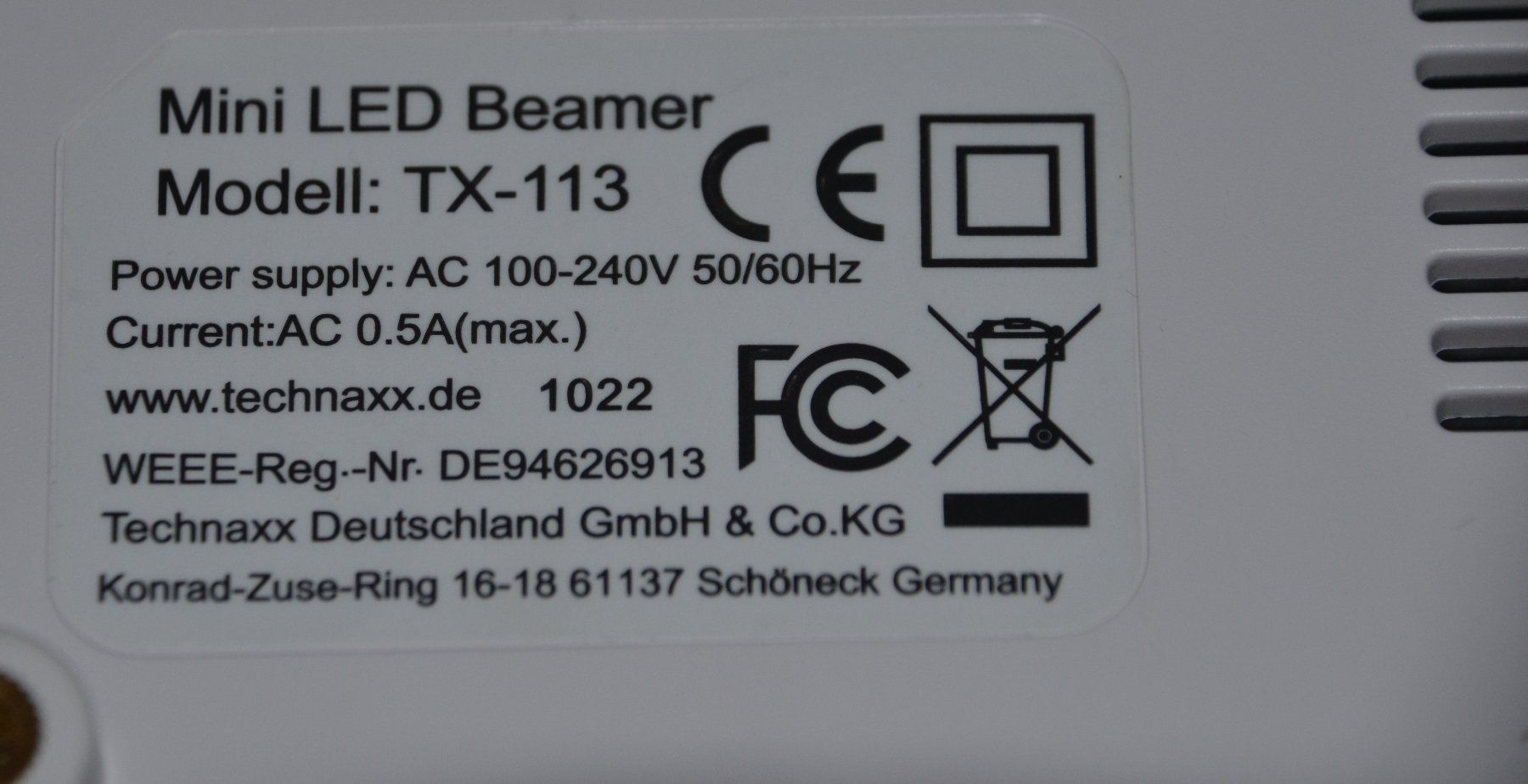 Technaxx Videoprojektoren: Technaxx Mini LED Beamer TX-113 projecteur – Gebraucht aus Collonges von arashee 3
