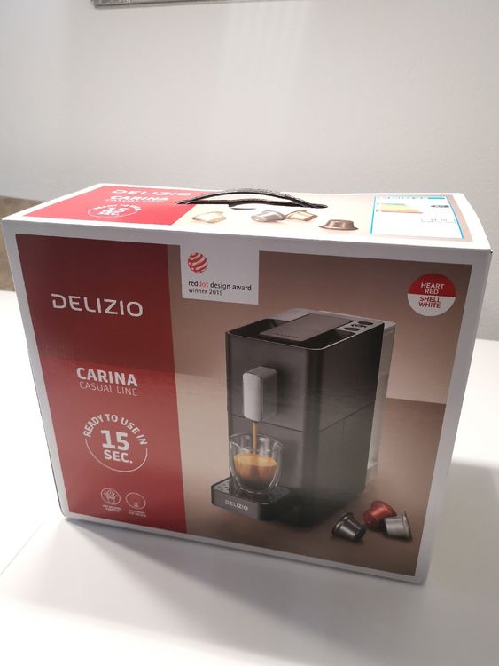 KAFFEEMASCHINE KAPSEL DELIZIO NEU, SCHWARZ, 4 JAHRE GARANTIE (Neu und ...