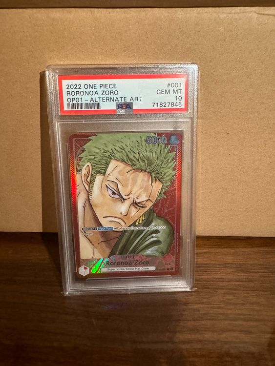 Roronoa Zoro OP01 Alt Art Leader PSA10 Eng Kaufen auf Ricardo