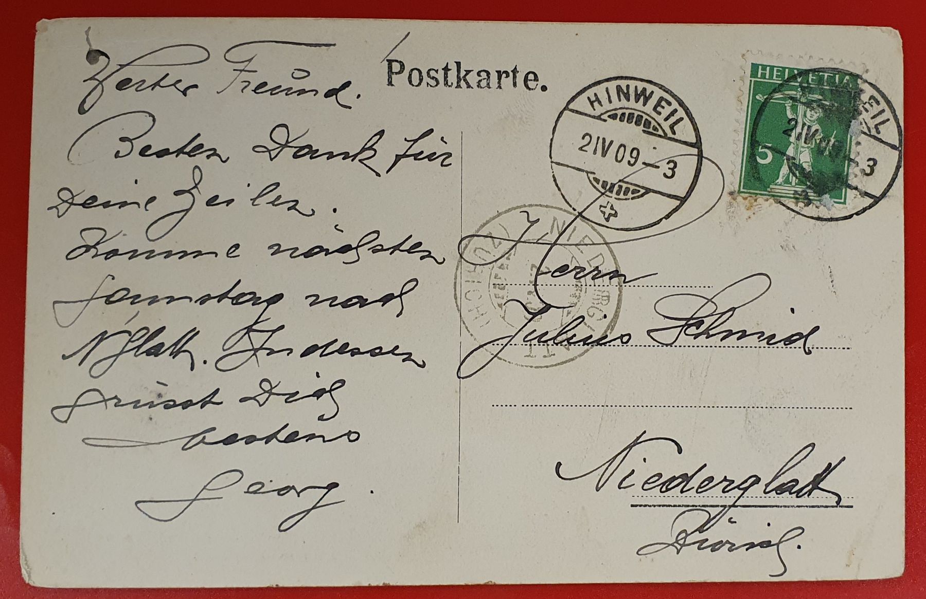 Cartoline postali: Ringwil 1909 - Anstalt – Usato da Kreuzlingen venduto da Rschweiz1 1