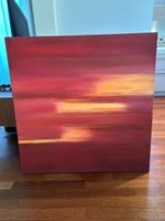 Wandbild abstrakt rot orange auf Leinwand tolle Farben