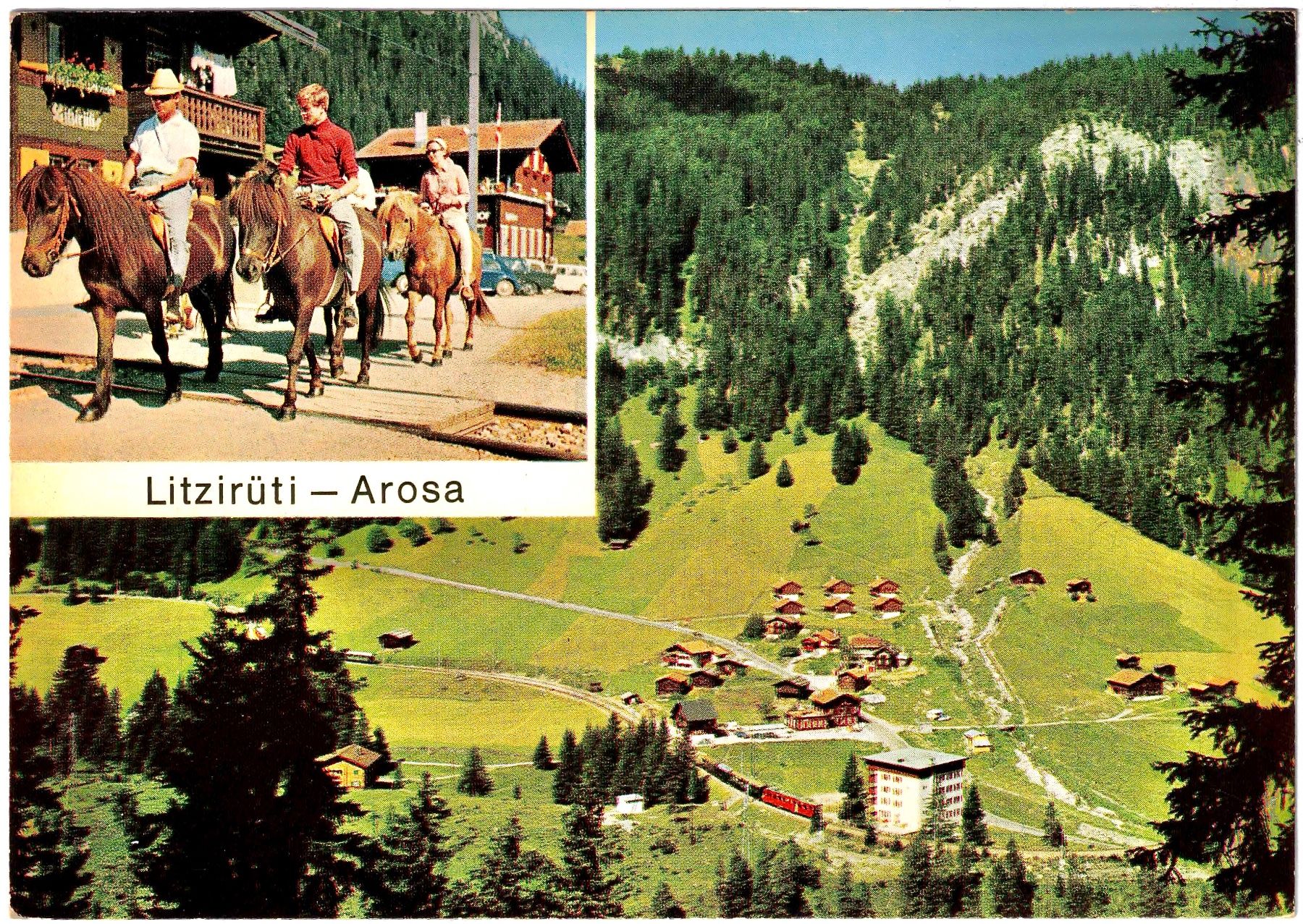 Cartoline postali: LITIZI - Arosa ca. 1970 (GR) – Usato da Oberdorf BL venduto da Hopfehuepfer