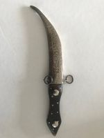 Dolch/Messer mit Horngriff und Scheide
