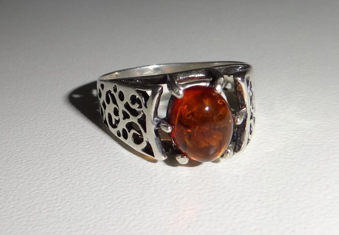 Ringe: ECHT! * Bernstein RING 925 Silber  VP 75,- – Neu und originalverpackt aus Visp von steinschmuckwelt 2