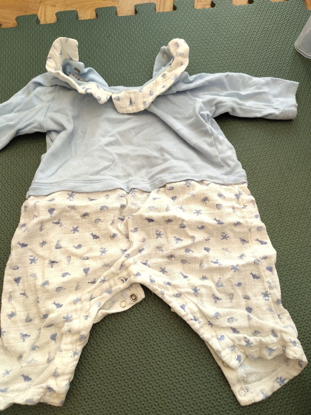 Petit Bateau Pagliaccetti: Petit Bateau Strampler Bio-Baumwolle Grösse 60 hellblau – Usato da Zürich venduto da bmimor