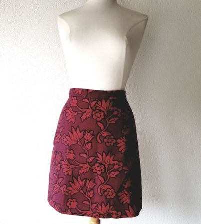 HALLHUBER ROCK JUPE M ROT FLORAL