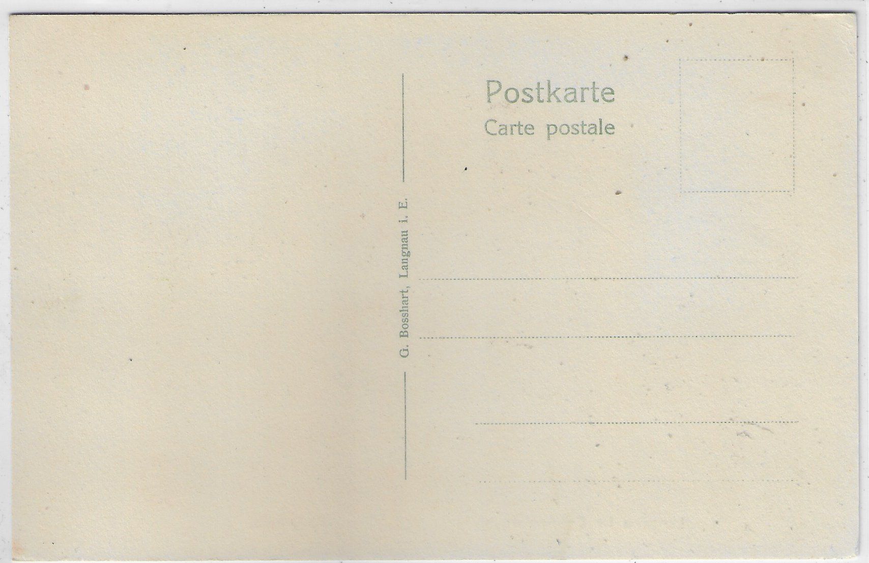 Cartoline postali: Langnau i. E. - Bankgebäude - coloriert – Usato da Ettingen venduto da Kartenplanet 1