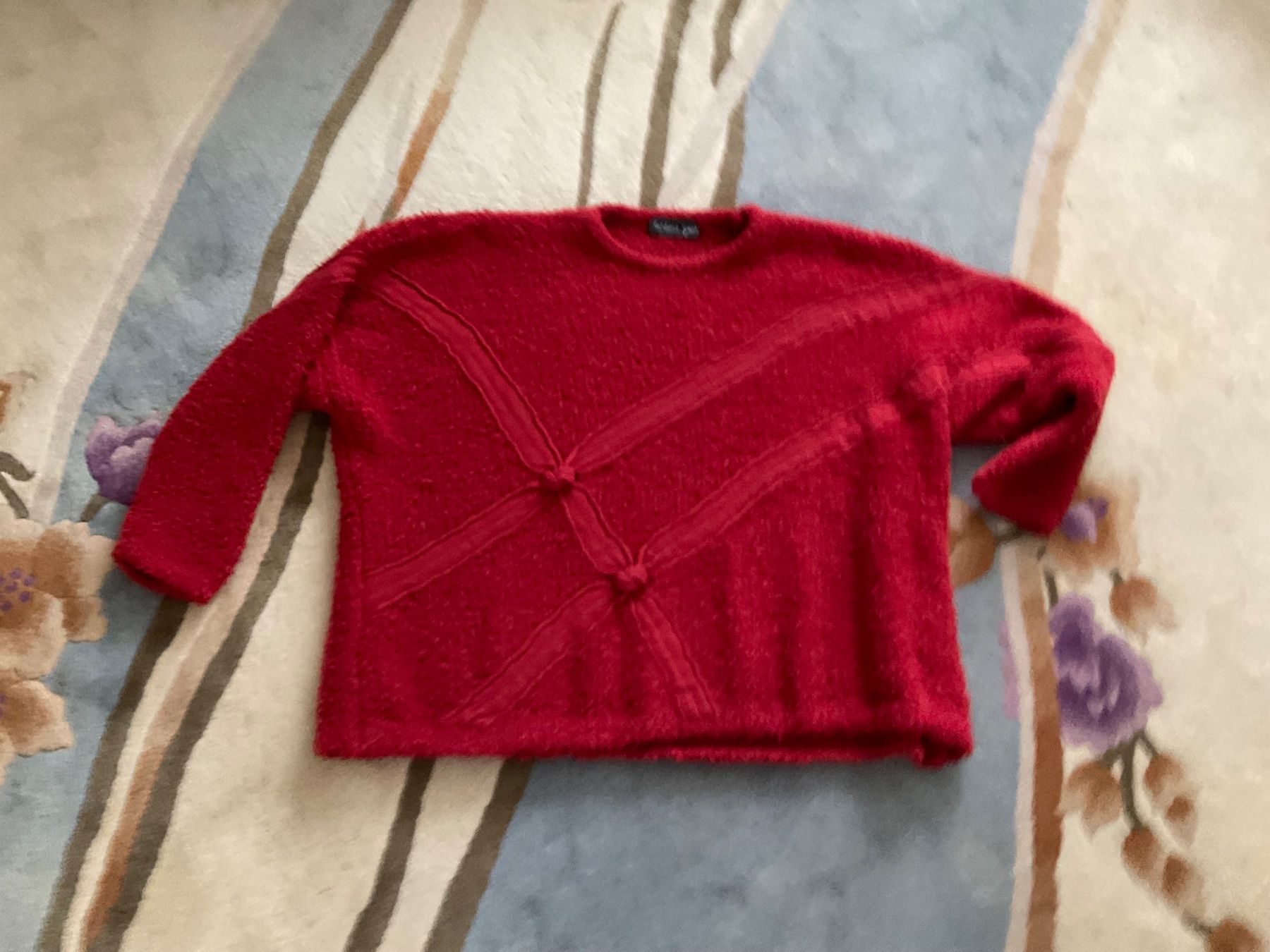 Pulls & Sweat-shirts: Sublime Pullover orange BARBARA SPEER laine Mérinos oversize – D'occasion à Genève par Mazelyne 6