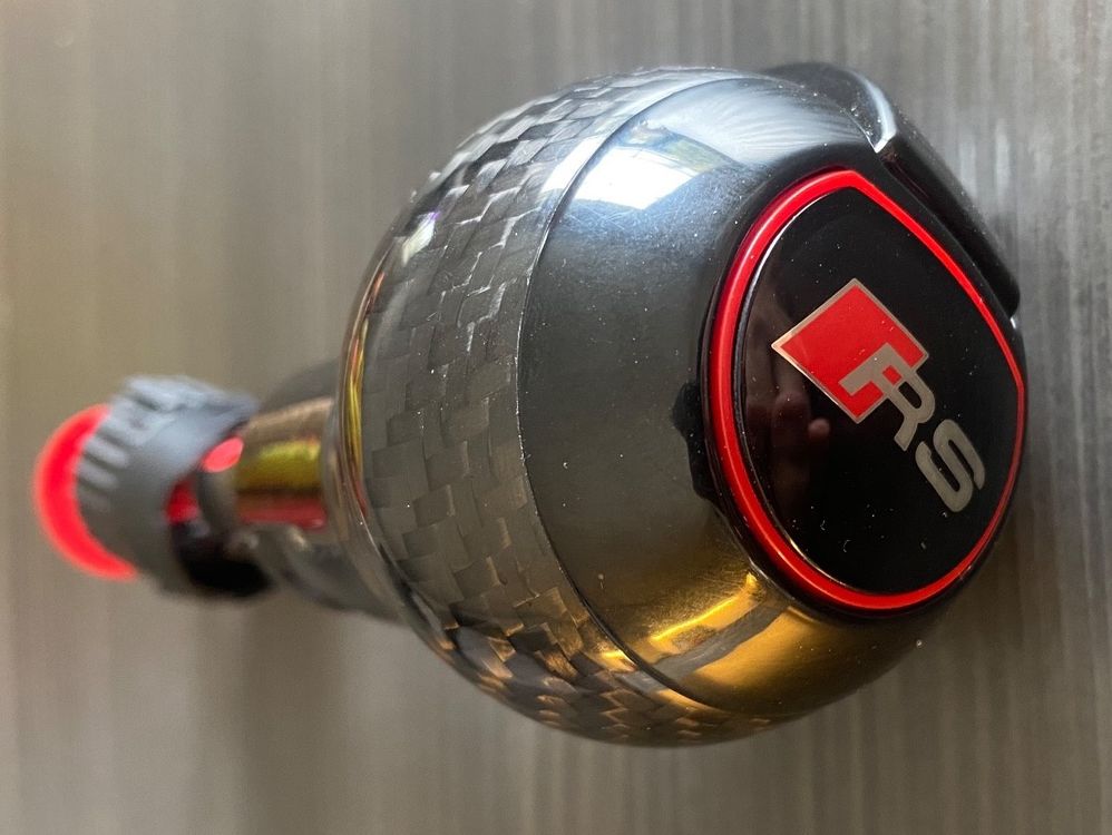 Universal Schaltknauf Carbon - Rot Mit Adapter Set