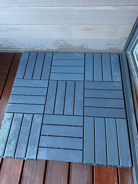 WPC Fliesen (IKEA Runnen) für Balkon dunkelgrau Kaufen auf Ricardo