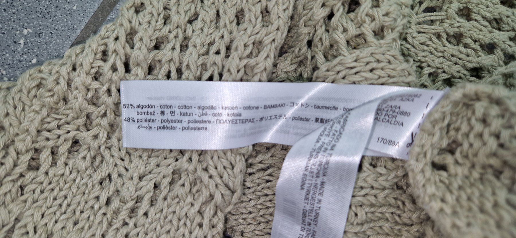 Zara Maglioni & Felpe: Zara Strickpullover mit Lochmuster olivgrün - Gr. M – Nuovo (secondo la descrizione) da Kollbrunn venduto da Bobibau 3