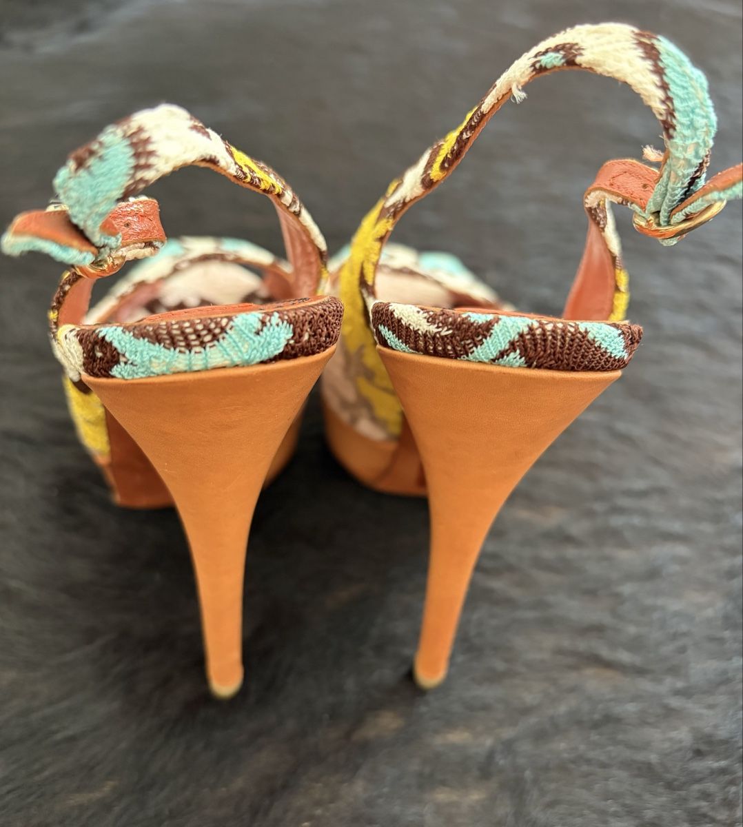 Missoni Scarpe da donna: Missoni Slingpumps Leder Textil multicolor Groesse 37.5 – Nuovo e nell'imballaggio originale da Zürich venduto da Minixxs 2