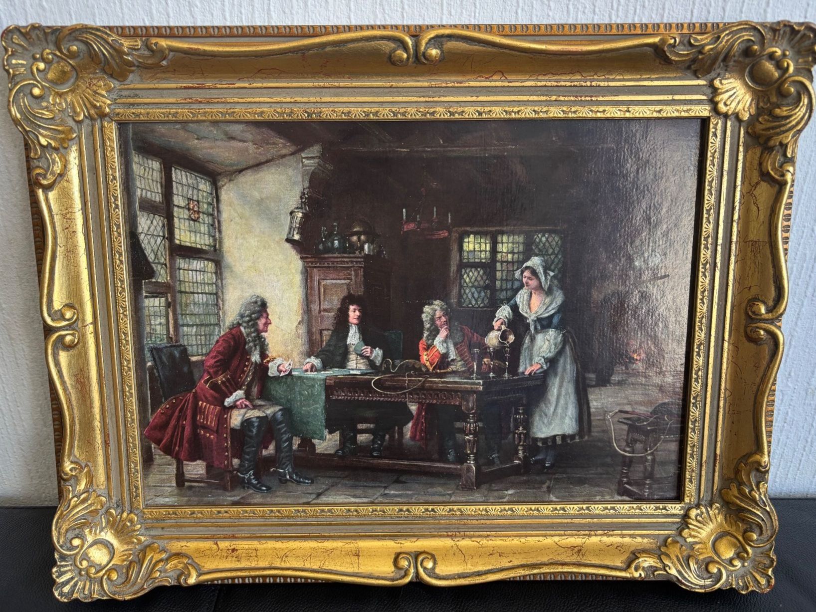 Dipinti: Tableau vintage "THE NEW FLAGSHIP" de Frank Moss Bennett – Usato da Peseux venduto da CharmeCommerce