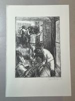 Jaques Berger Lithografie original signiert 30x42cm