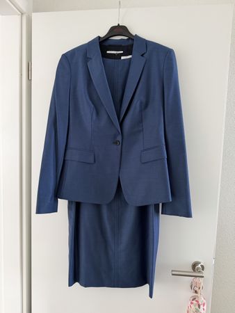 Tailleur robe HUGO BOSS femme – bleu – veste & robe assortie