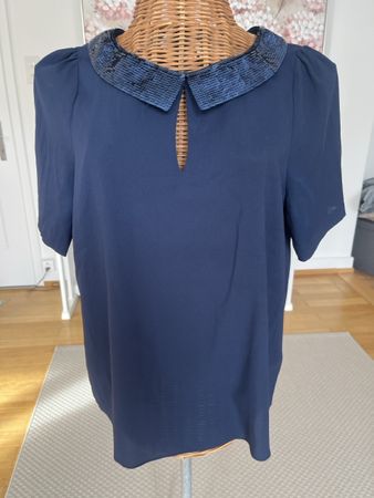 Elegante Bluse mit Paillettenkragen, Sud*Express, S