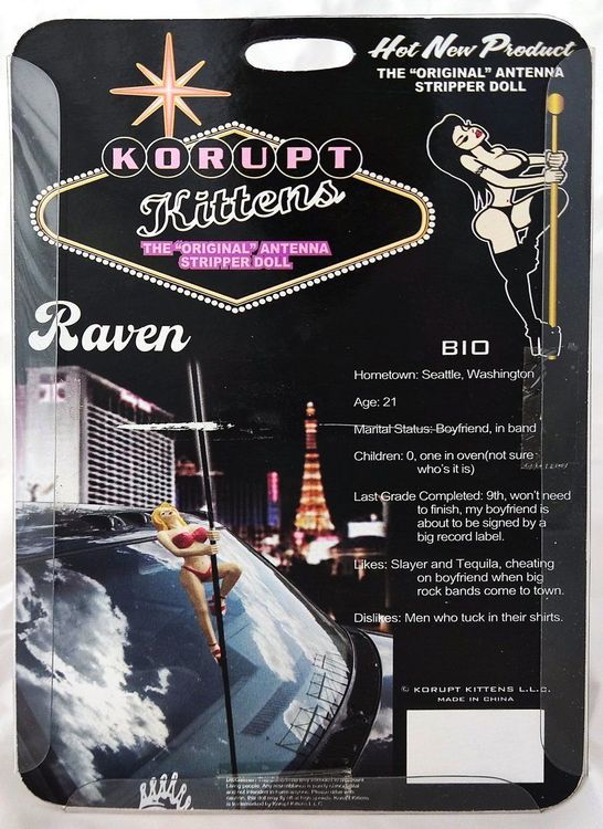 Korupt Kittens Raven Antenna Topper Pole Dancer US Car Kaufen