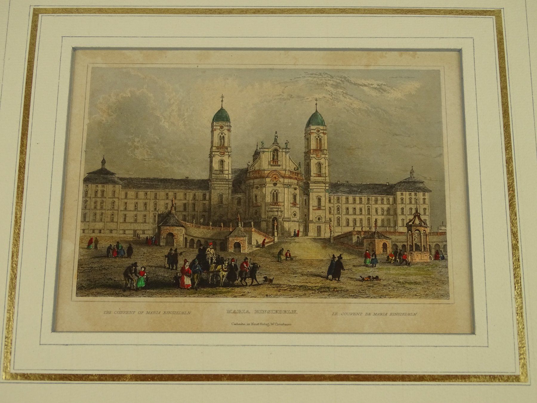 Incisioni: EINSIEDELN, STAHLSTICH UM 1850 – Usato da Grüningen venduto da Kartensammler 1