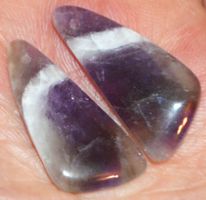 Anhänger Set L-5781 – 1 Paar Amethyst gelocht je 27x12x4mm