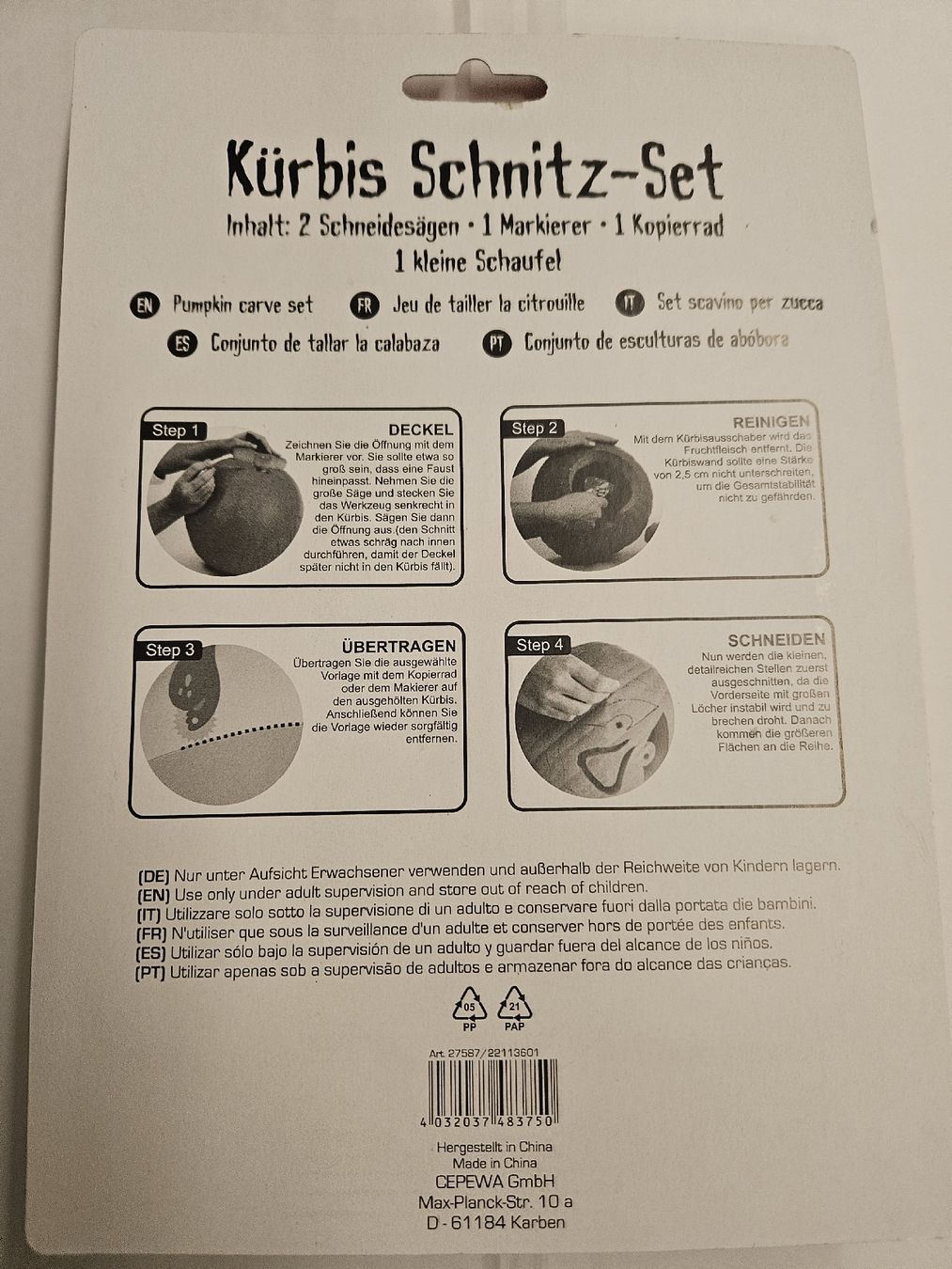Kit bricolage: Kürbis Schnitz-Set – Nuovo e nell'imballaggio originale da Staufen venduto da bea_m9gc 1