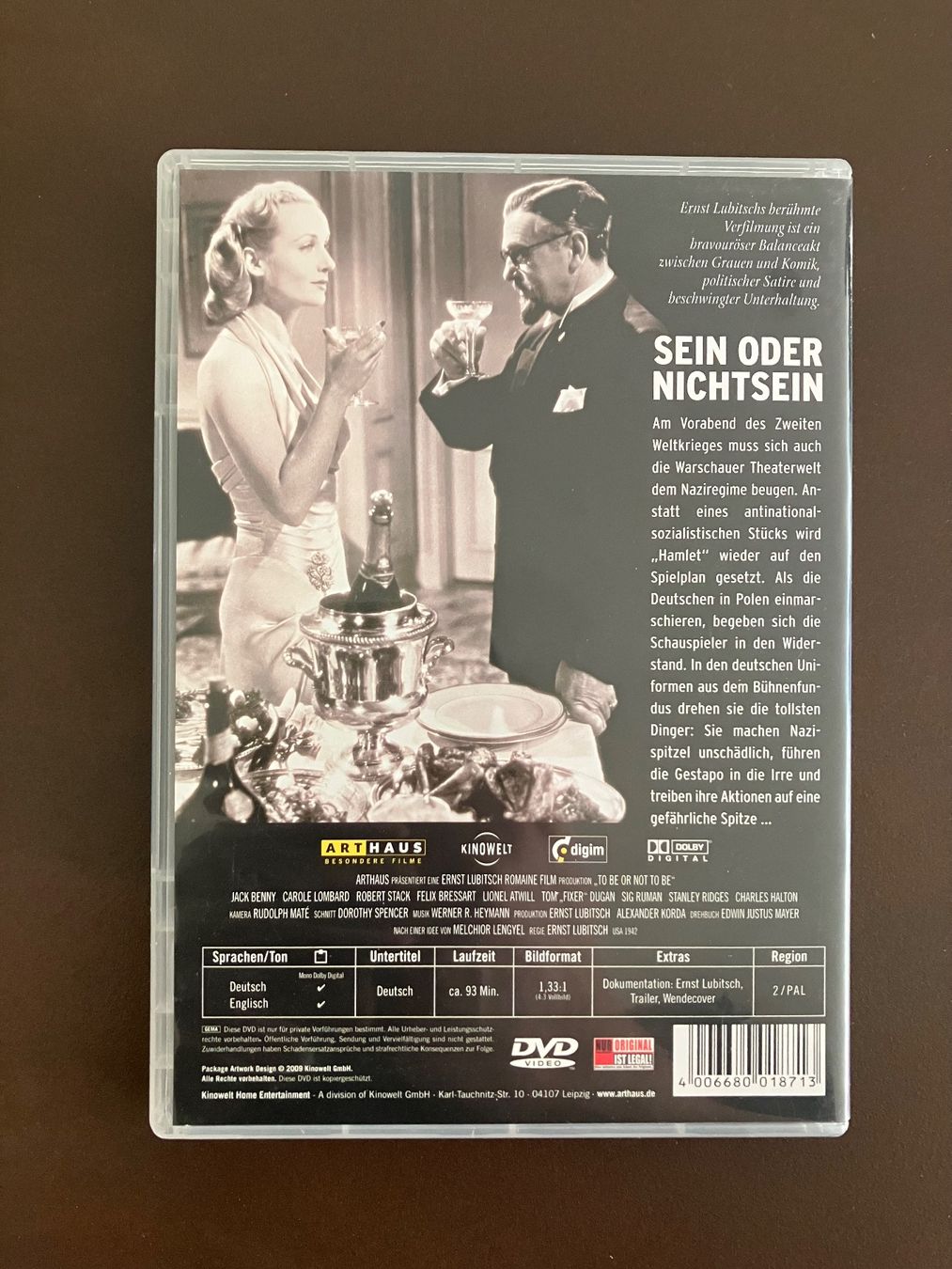 Libri: DVD Ernst Lubitsch: Sein oder Nichtsein mit extra Dokumentat – Usato da Menziken venduto da timbuktu1001 1