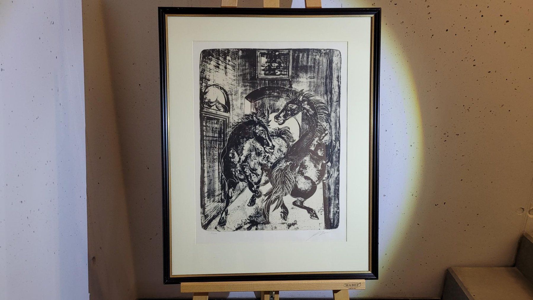 Grafica & Litografie: ** ERNI HANS, "Pferde s/w", Lithographie ** – Usato da Luzern venduto da Luzern1