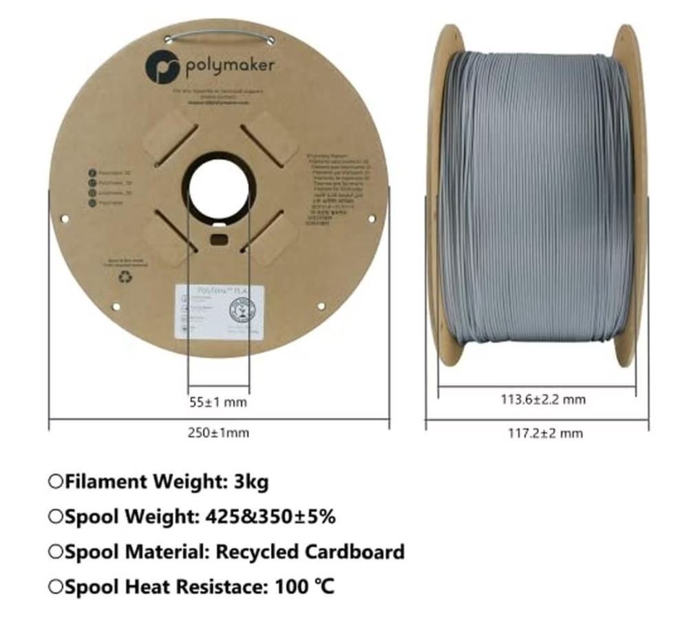 Filamento: 2 Stück Polymaker PolyTerra PLA Cotton White à 3 Kilo – Nuovo e nell'imballaggio originale da Winterthur venduto da Moineau_Mechanics 3