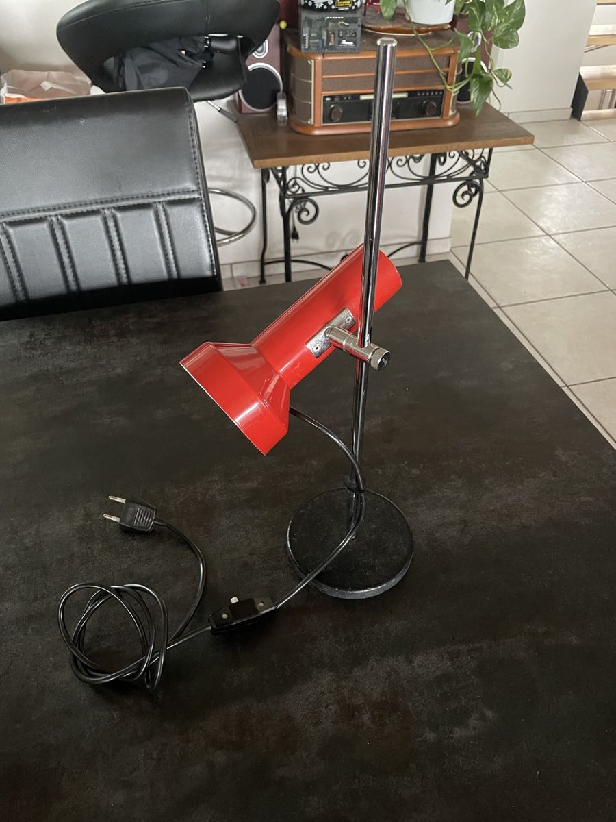 Lampen: Lampe de Bureau Vintage Rouge Stralux – Gebraucht aus Vallamand von Bricbracbroc82