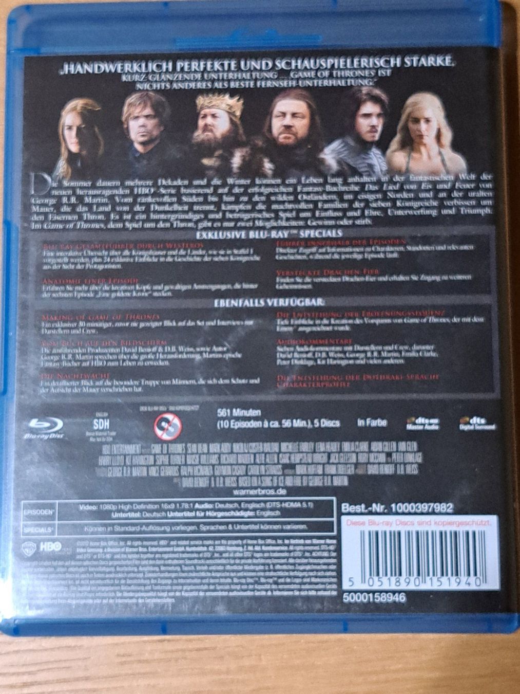 Alle DVDs: Blu-ray Game of Thrones 1, Boxset  mit 5 Discs – Gebraucht aus Unterseen von Kanica 1
