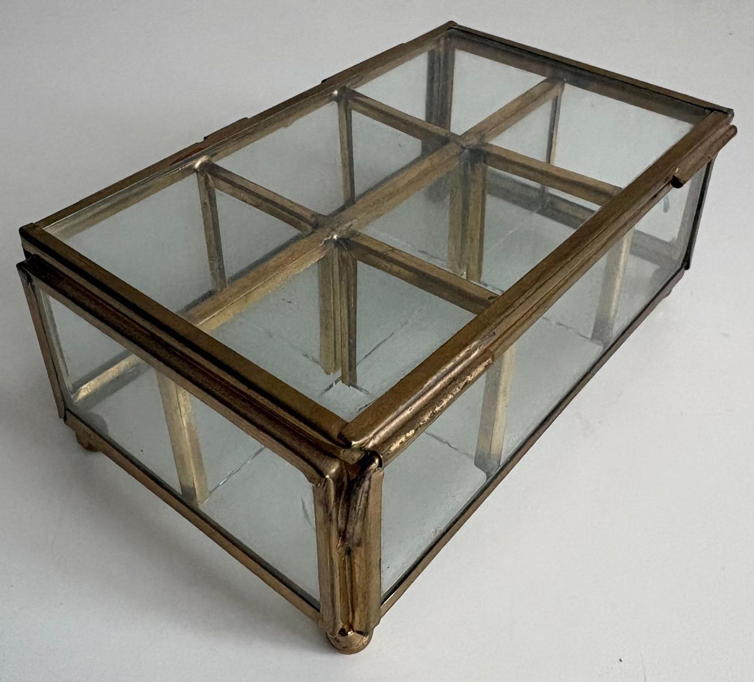 Portagioie: Glas Messing Schmuckkästchen Schmuckschatulle – Usato da Zürich venduto da Pam-Creation 3