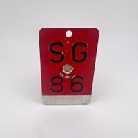 Velonummer Velo Nummer Fahrrad Schild St. Gallen SG 86