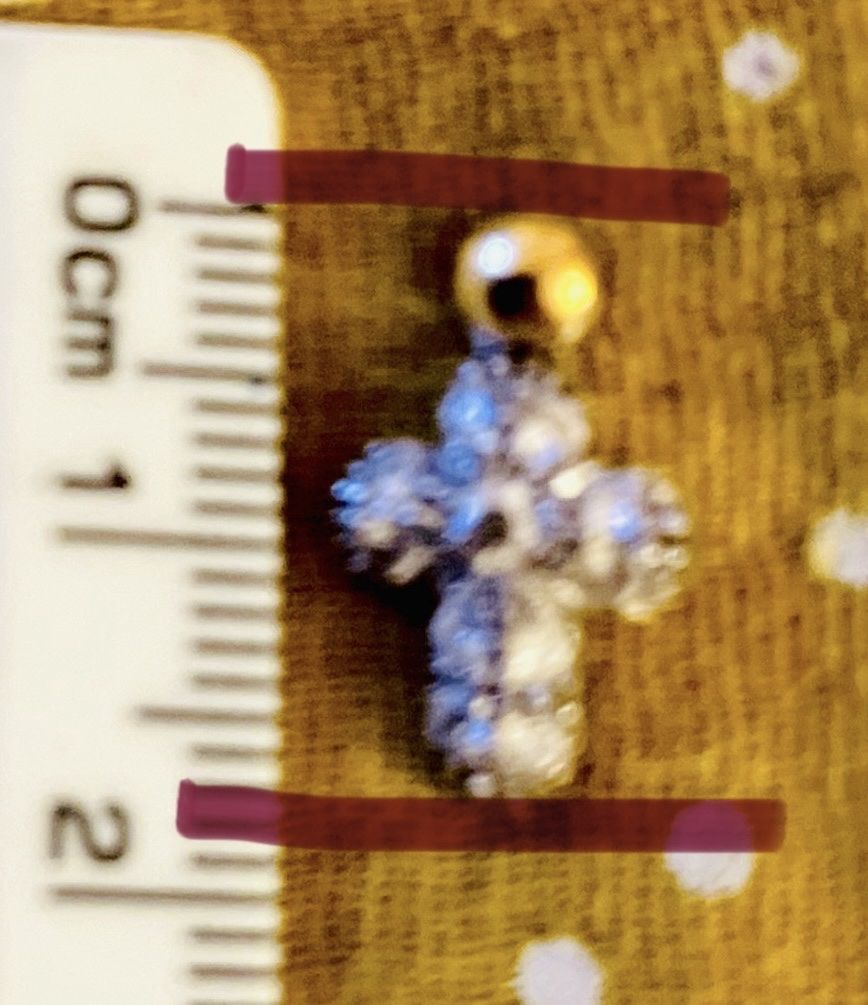 Orecchini pendenti & Orecchini a lobo: Kreuz Ohrstecker 750 Gold – Usato da Schlieren venduto da Lombi13 4