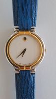 Armbanduhr Movado Museum Damenuhr, Lederarmband, Quartz Uhr.