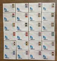 Nations Unies - 24x Flaggen FDC 2er Reihen senkrecht 