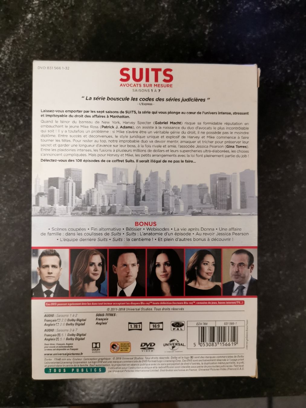 Tous les DVDs: SUITS INTÉGRALE SAISONS 1-7 DVD – D'occasion à Genève par abba74 1