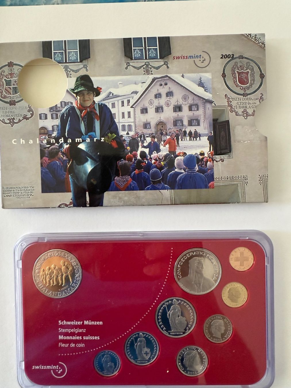 Tutti le monete: Münzsatz Chalandamarz, 2003, Stgl – Nuovo e nell'imballaggio originale da Winznau venduto da Puha2001