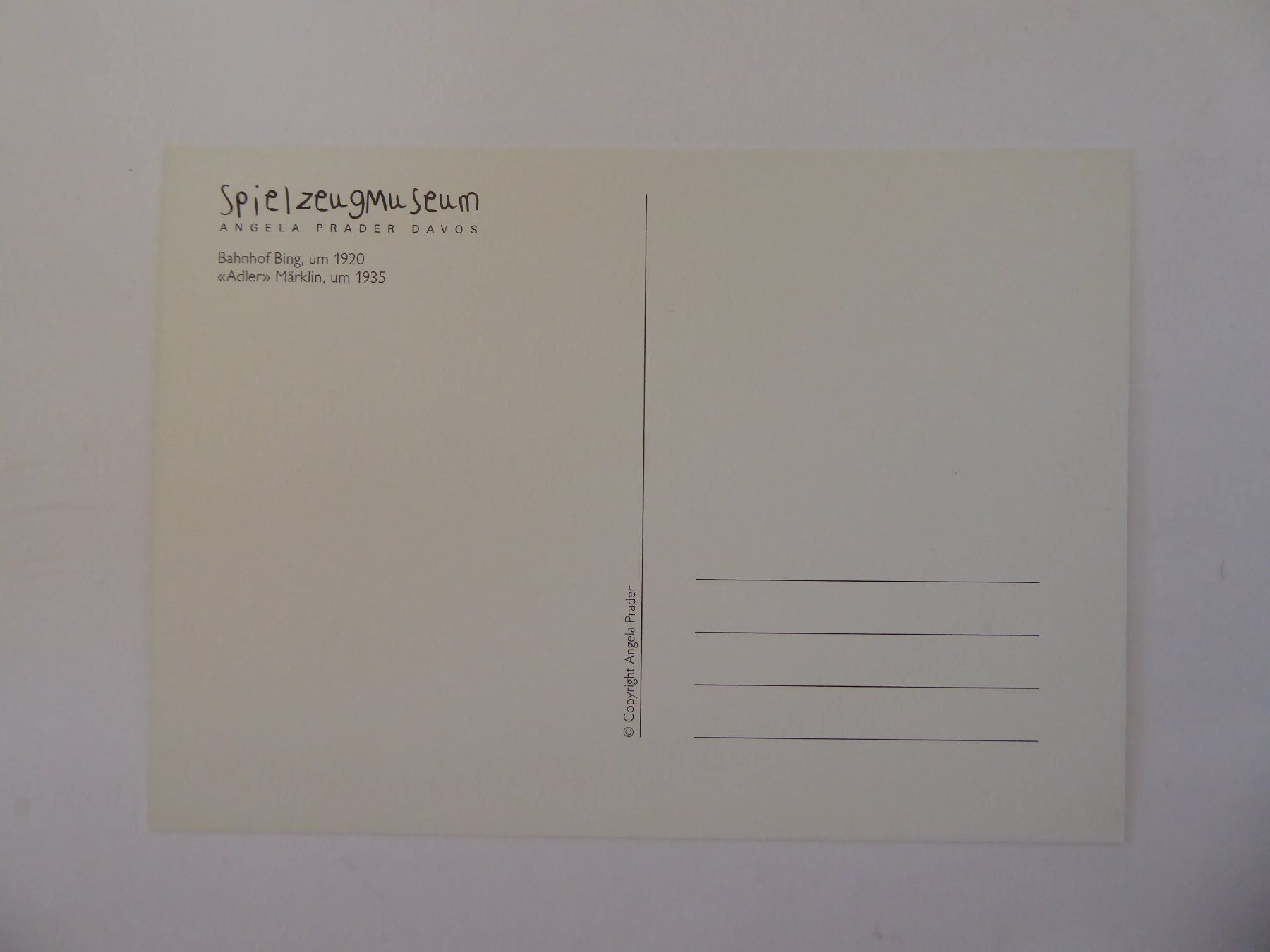Ansichtskarten: A6 Postkarte Bahnhof Bing, Märklin Adler – Neu (gemäss Beschreibung) aus Turbenthal von Panau 1